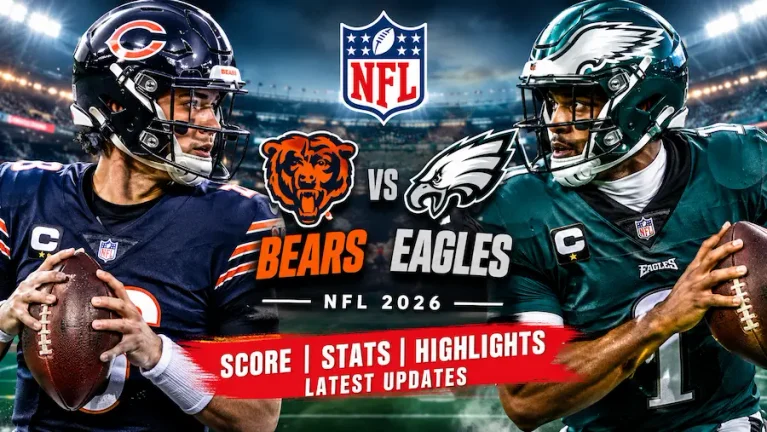 Bears vs Eagles Complete Match Breakdown, Player Stats, and 2026 NFL Updates. Bears vs Eagles 2026 update, including score, player stats, MNF highlights, and expert NFL analysis for fans in the USA.